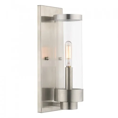 1 Lt Brushed Nickel ADA Wall Lantern