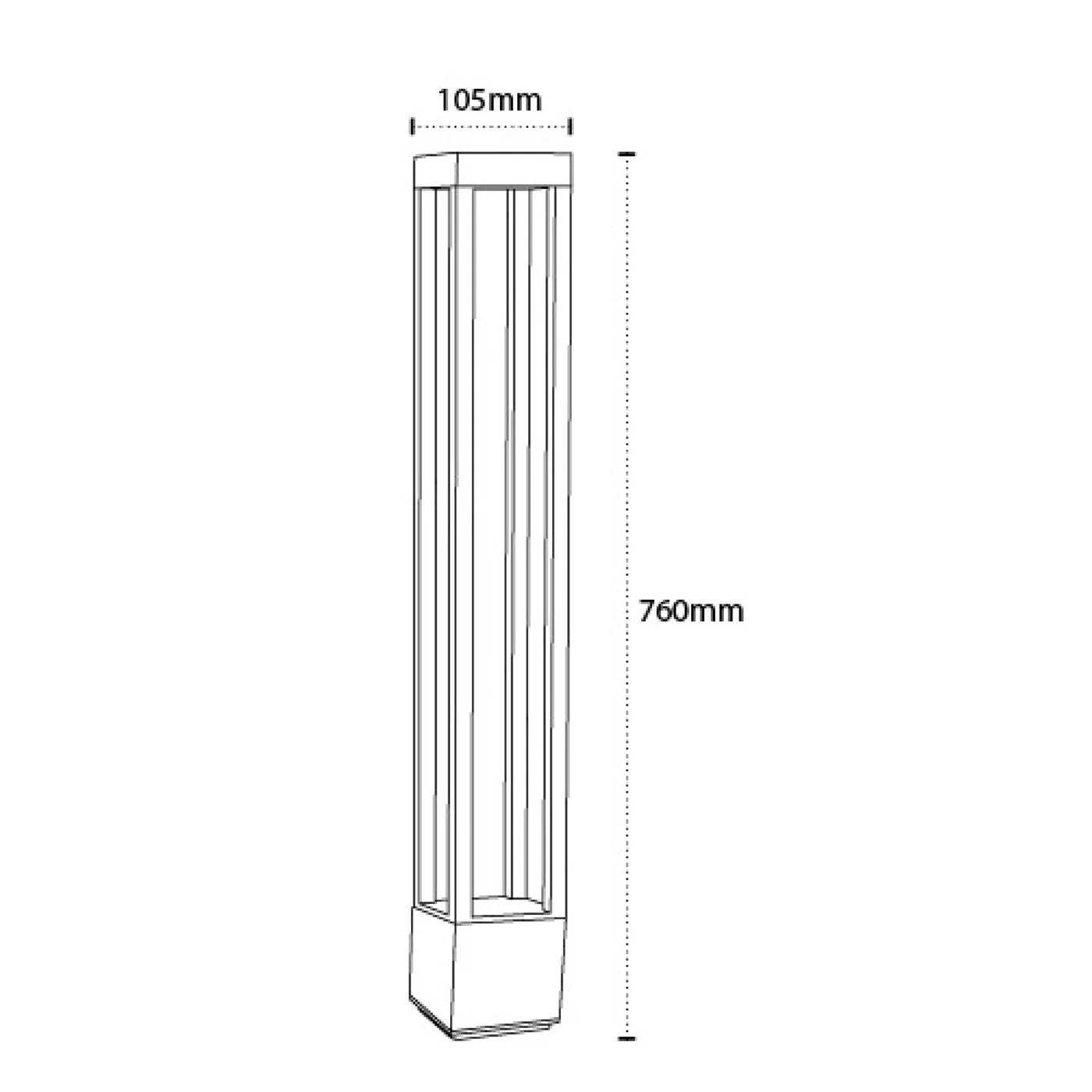 103500-12w-750mm 12w Garden Bollards