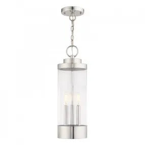 3 Lt Polished Chrome Pendant Lantern