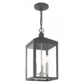 3 Lt Scandinavian Gray Pendant Lantern