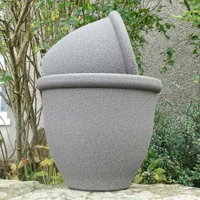 40cm Belair Planter Grey Stone effect Plant Pot