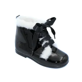 Adeline- Black Patent Leather Boots