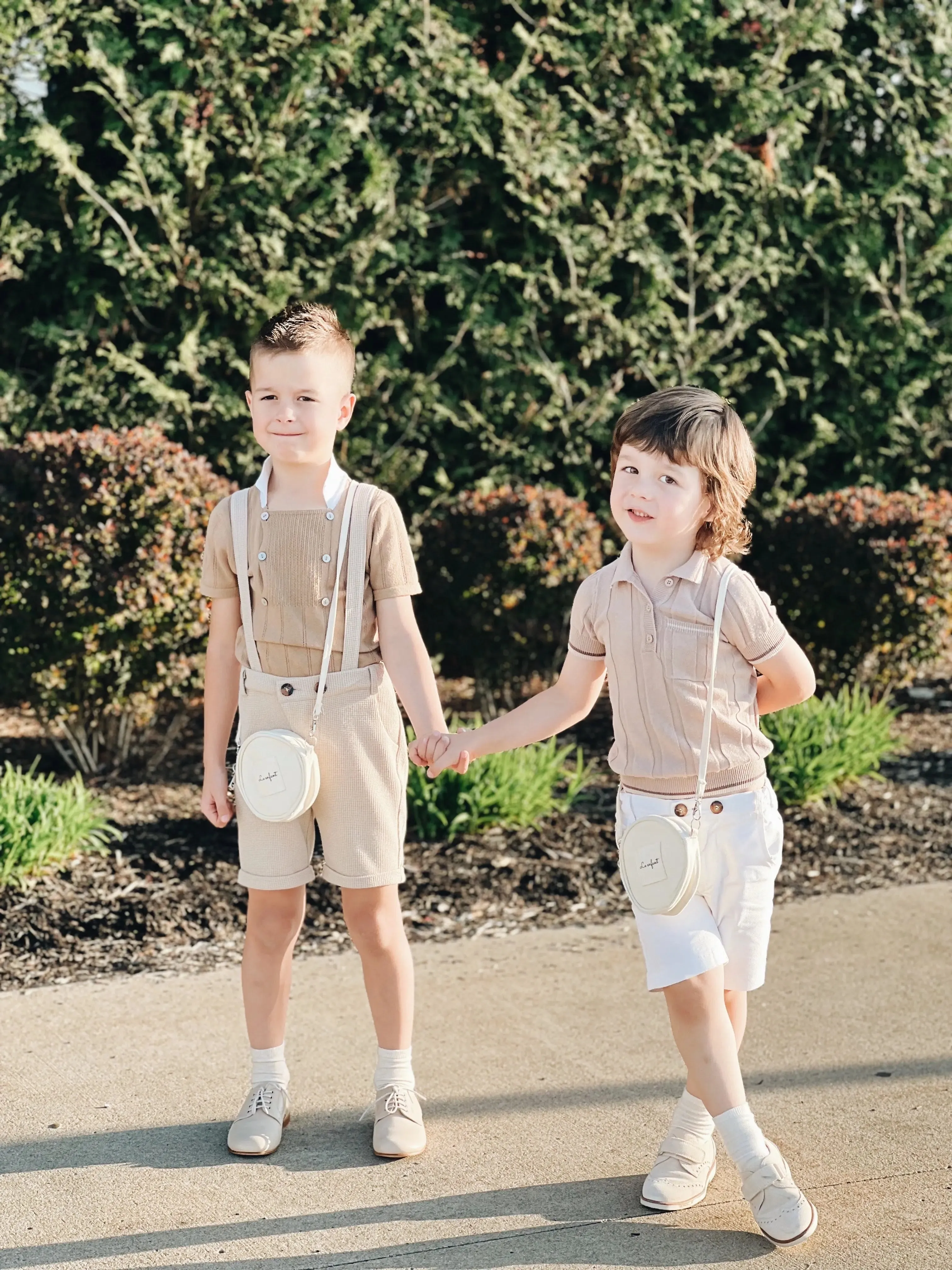 Alexander- Beige Suede Boy Dress Shoes