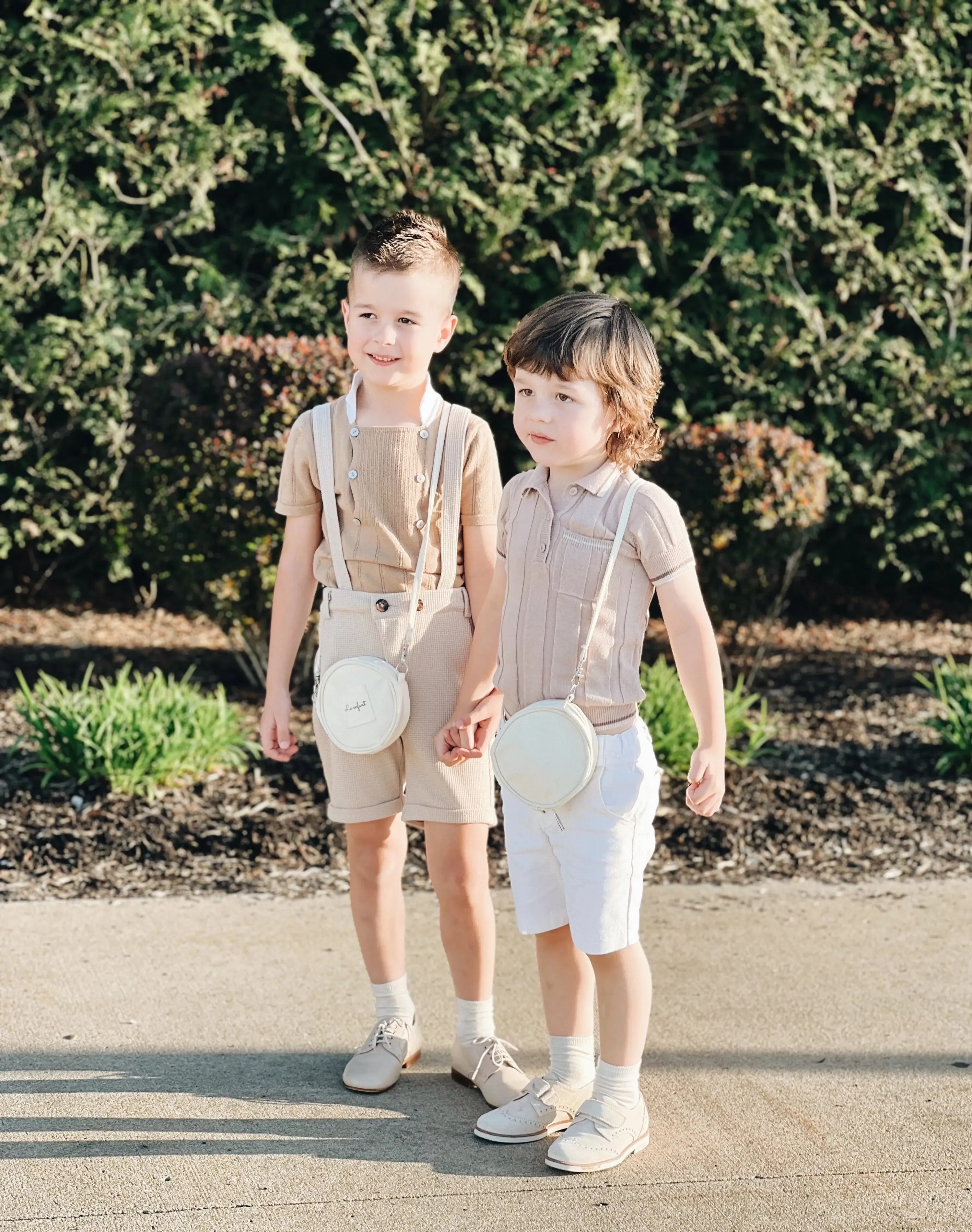 Alexander- Beige Suede Boy Dress Shoes