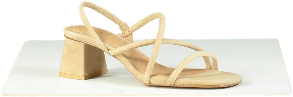 & Other Stories Nude Strappy Block Heel Sandals UK 3