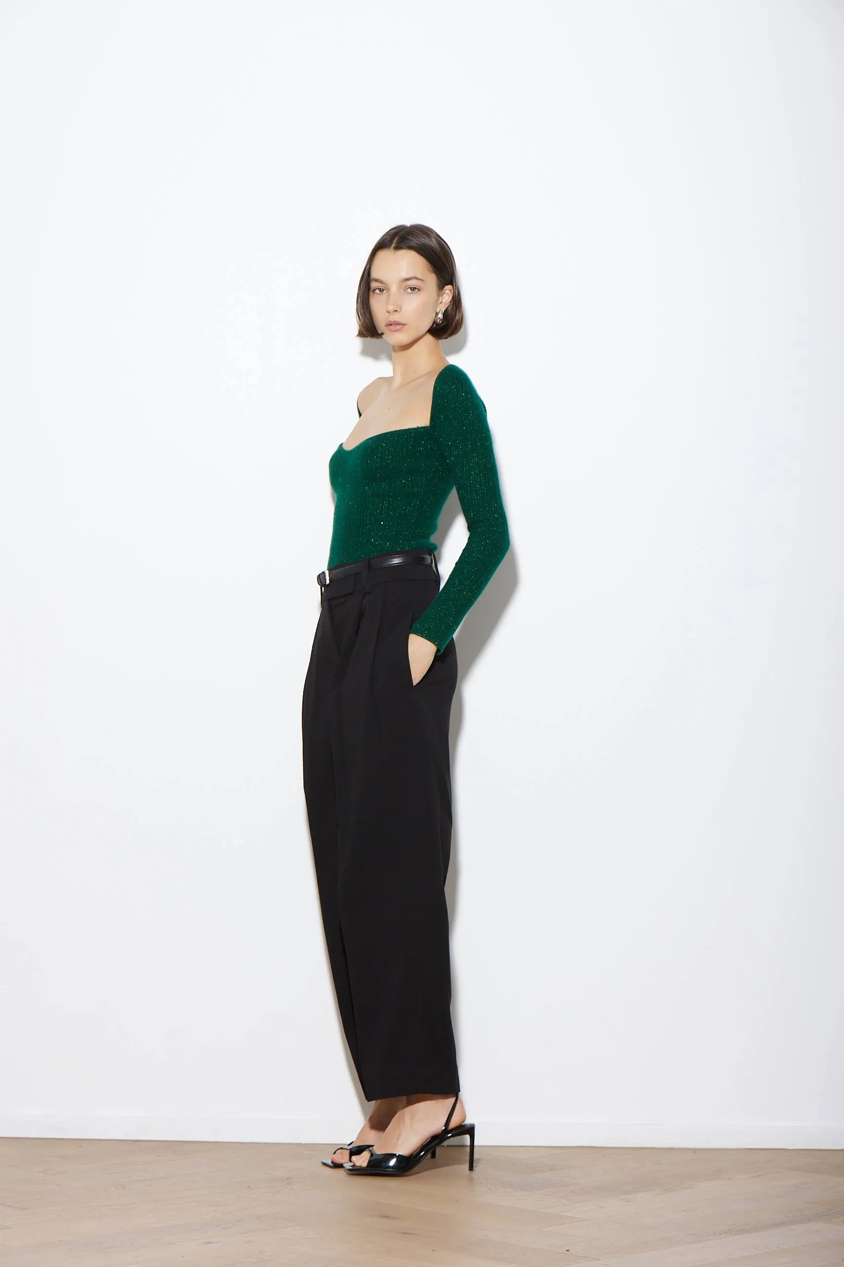 ARLO TOP GREEN CASHMERE