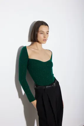 ARLO TOP GREEN CASHMERE