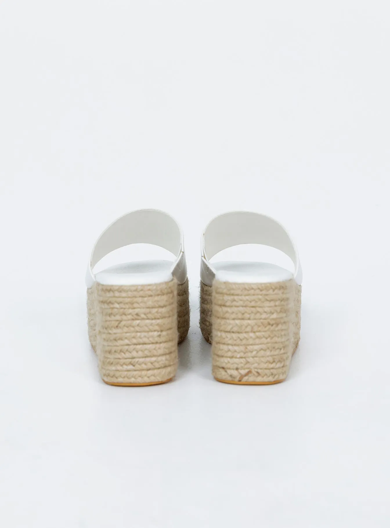 Arton Espadrille Platform Sandals White