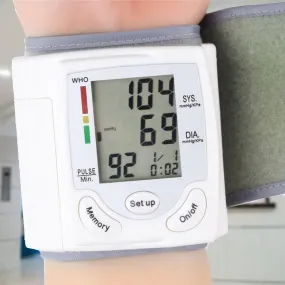 Automatic Digital Wrist Cuff Blood Pressure Monitor