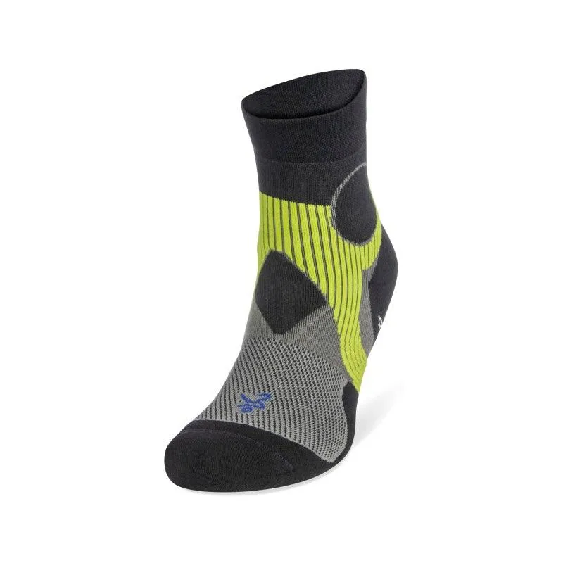 Balega Support Quarter Running Socks - Light Grey/Black