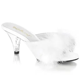 BELLE-301F White Pu-Fur/Clear