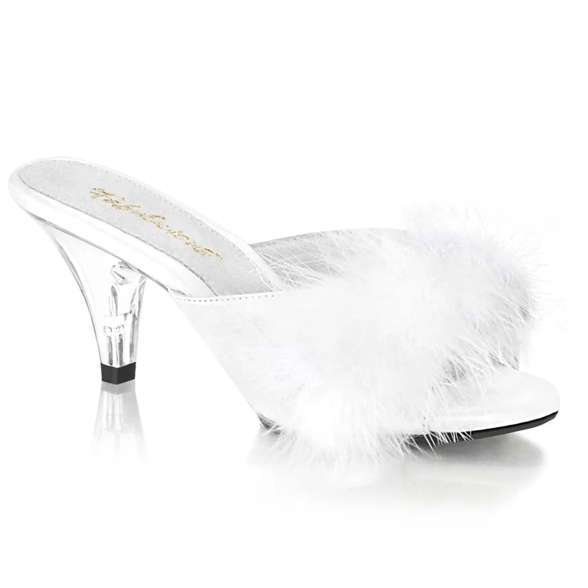 BELLE-301F White Pu-Fur/Clear