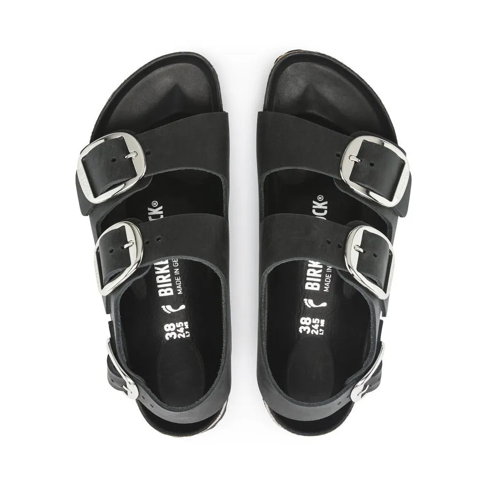 BIRKENSTOCK MILANO BIG BUCKLE BLACK - WOMENS