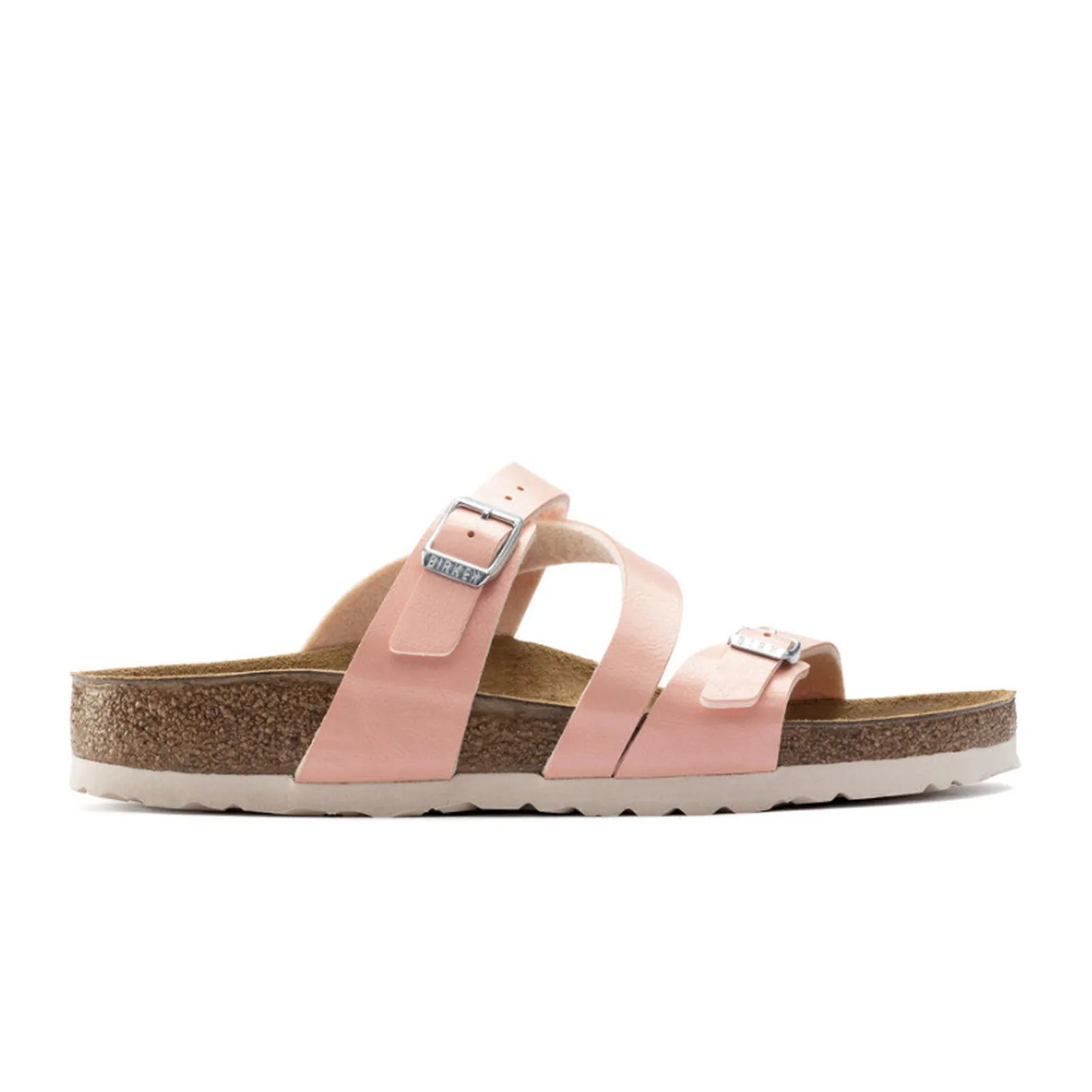 Birkenstock Salina Slide Sandal (Women) - Graceful Coral Peach Birko-Flor