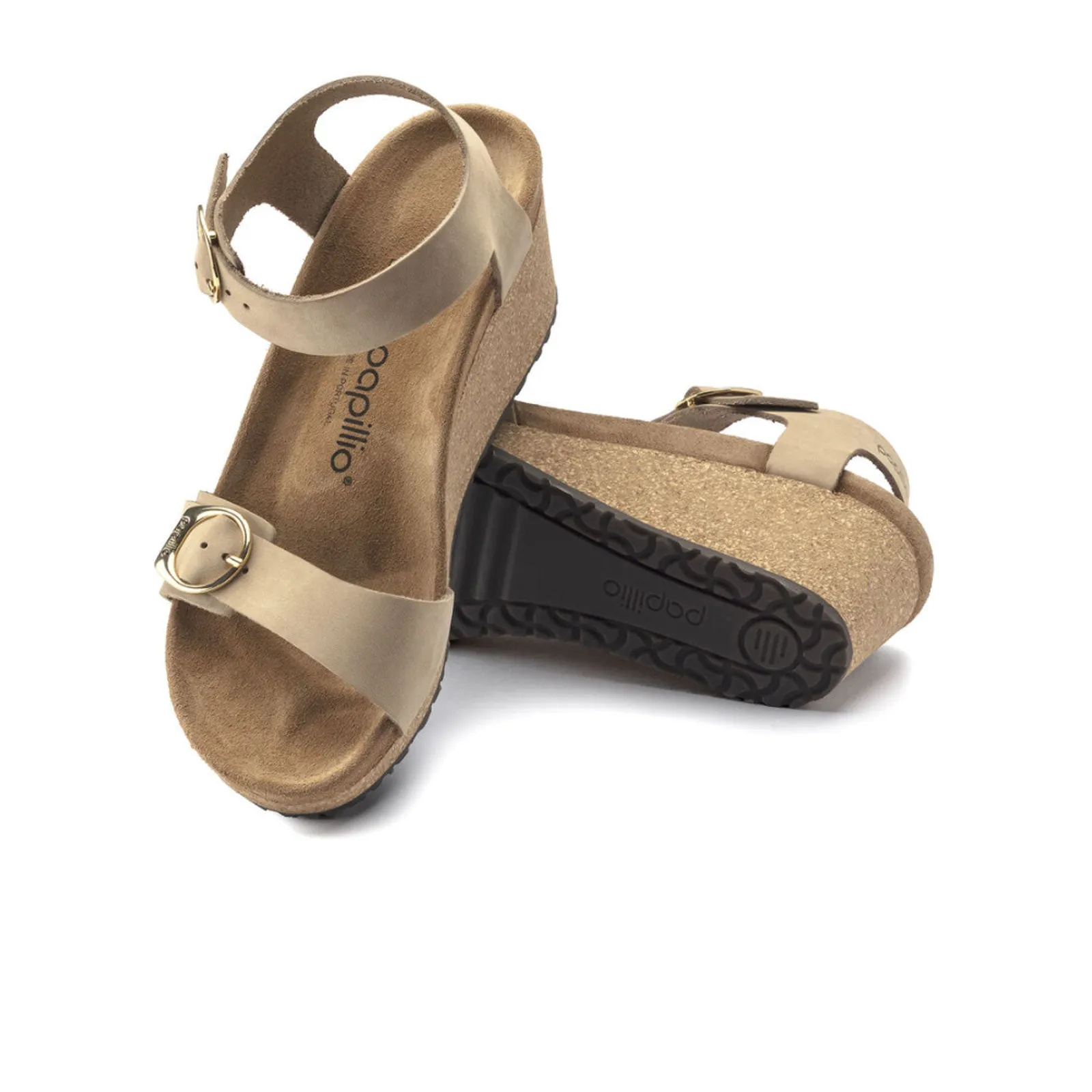 Birkenstock Soley Ring-Buckle Narrow Wedge Sandal (Women) - Sandcastle Leather