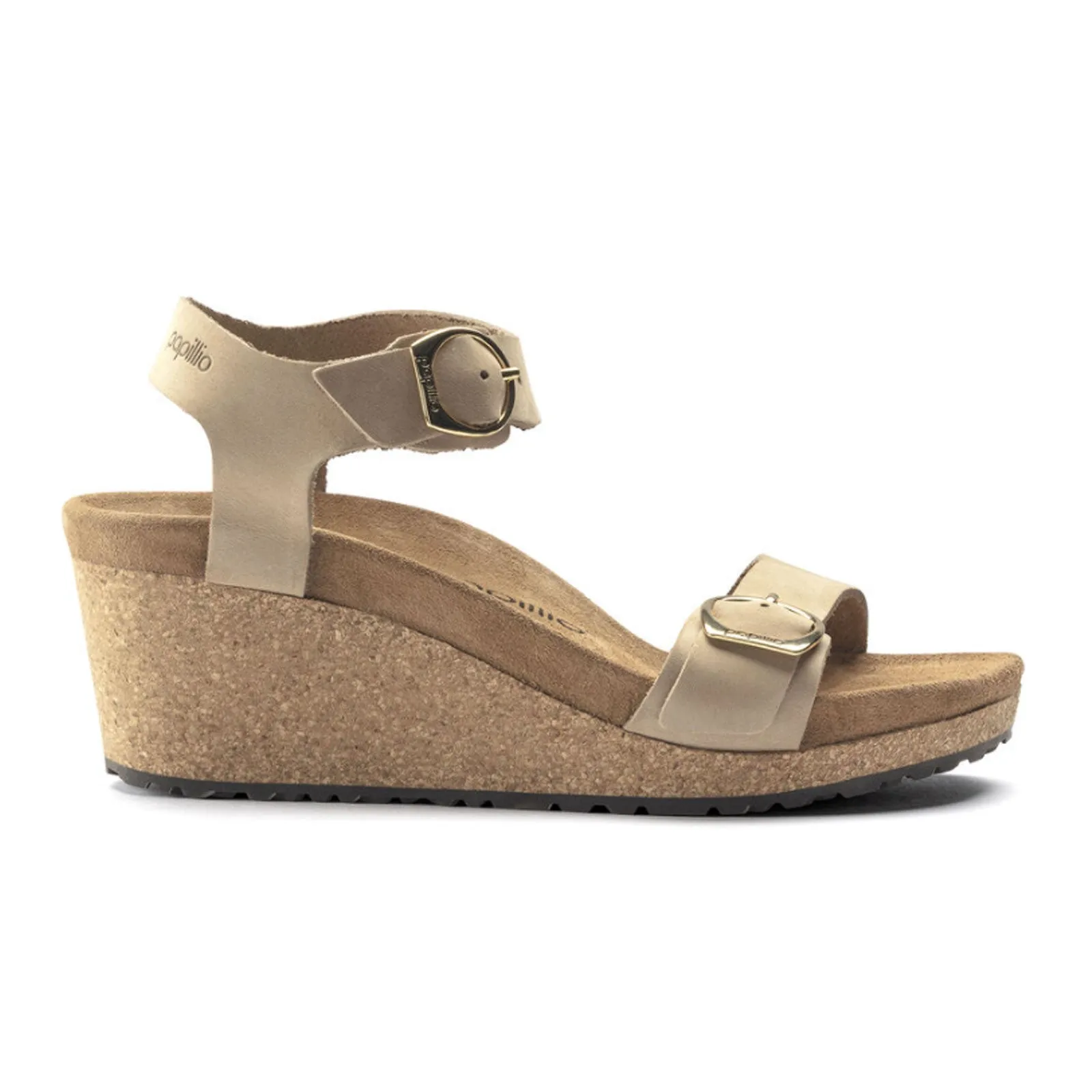 Birkenstock Soley Ring-Buckle Narrow Wedge Sandal (Women) - Sandcastle Leather