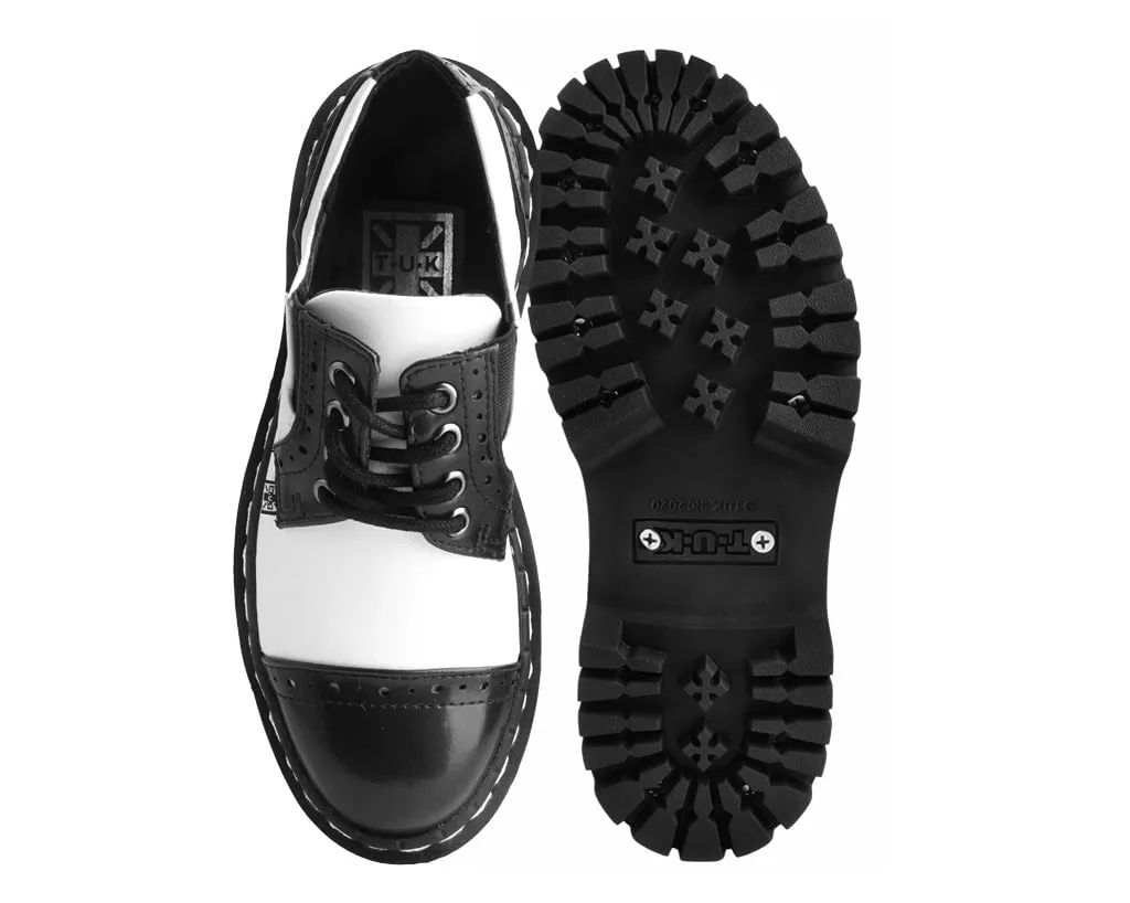 Black & White TUKskin™ Double Decker Brogue