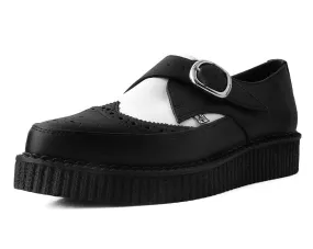 Black & White TUKskin™ Wing Buckle Pointed Creeper