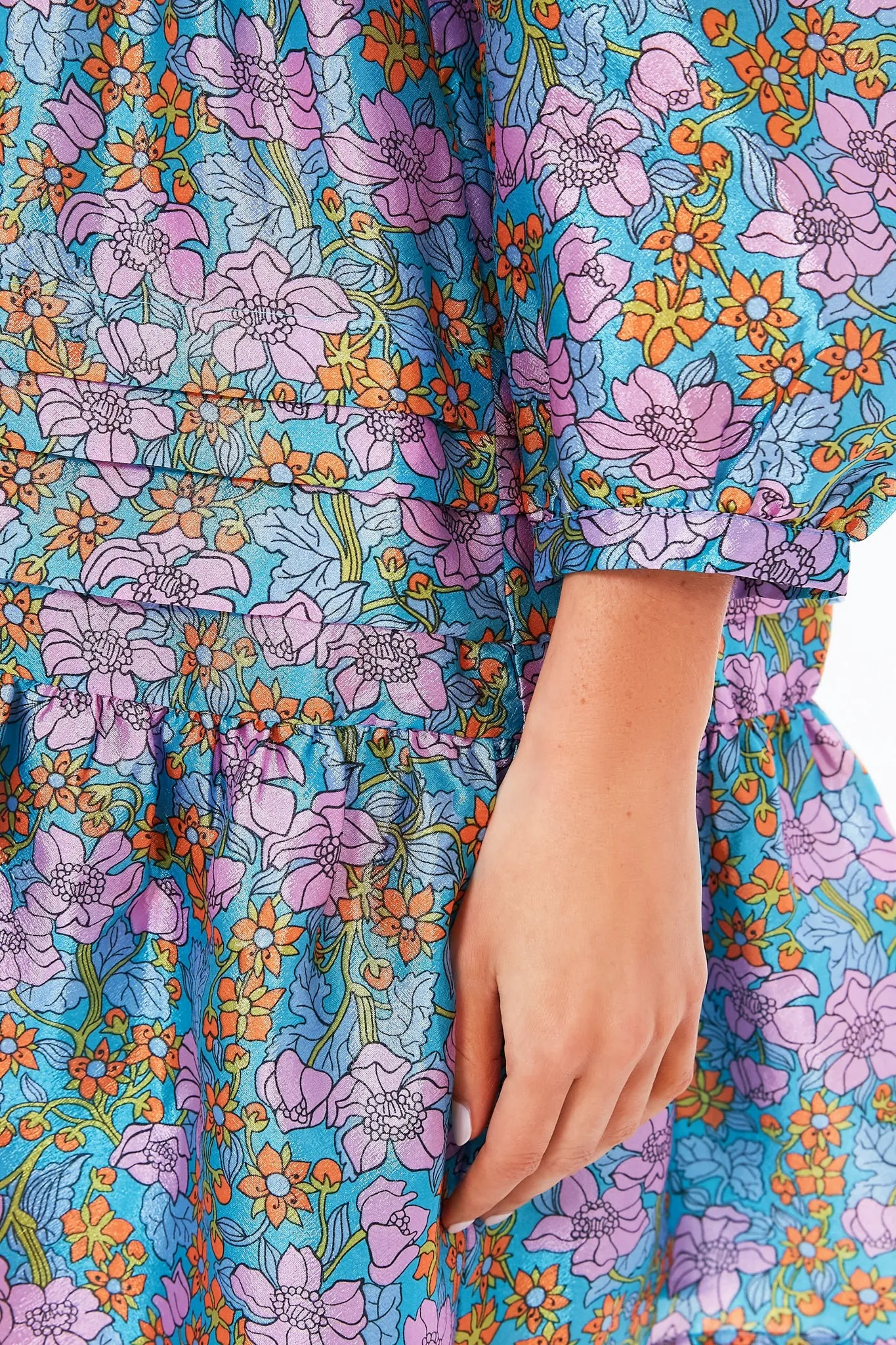 Blue Flowerscape Arvilla Dress