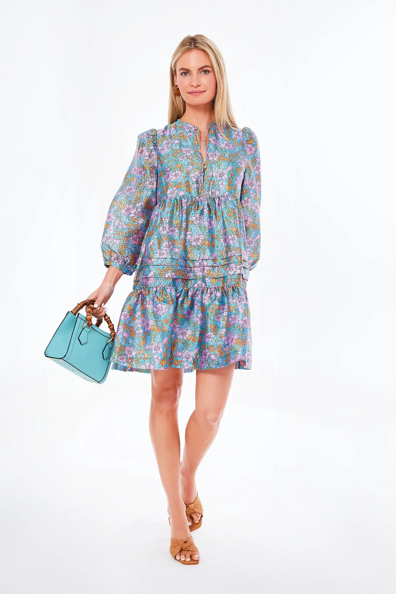 Blue Flowerscape Arvilla Dress