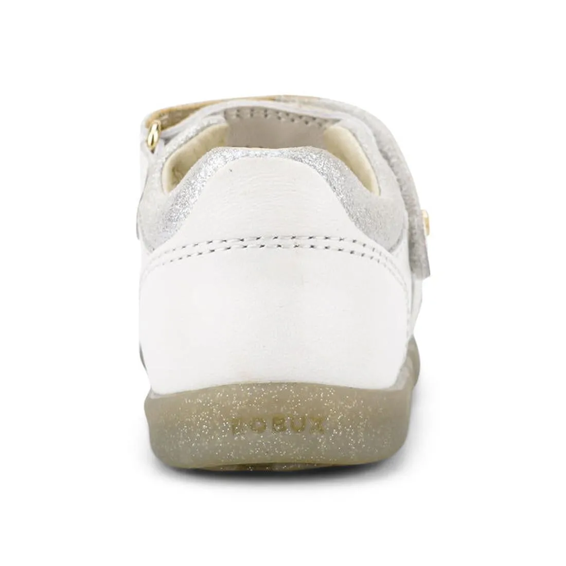 Bobux iwalk IW Magic Girls Leather Sparkle Sandal White