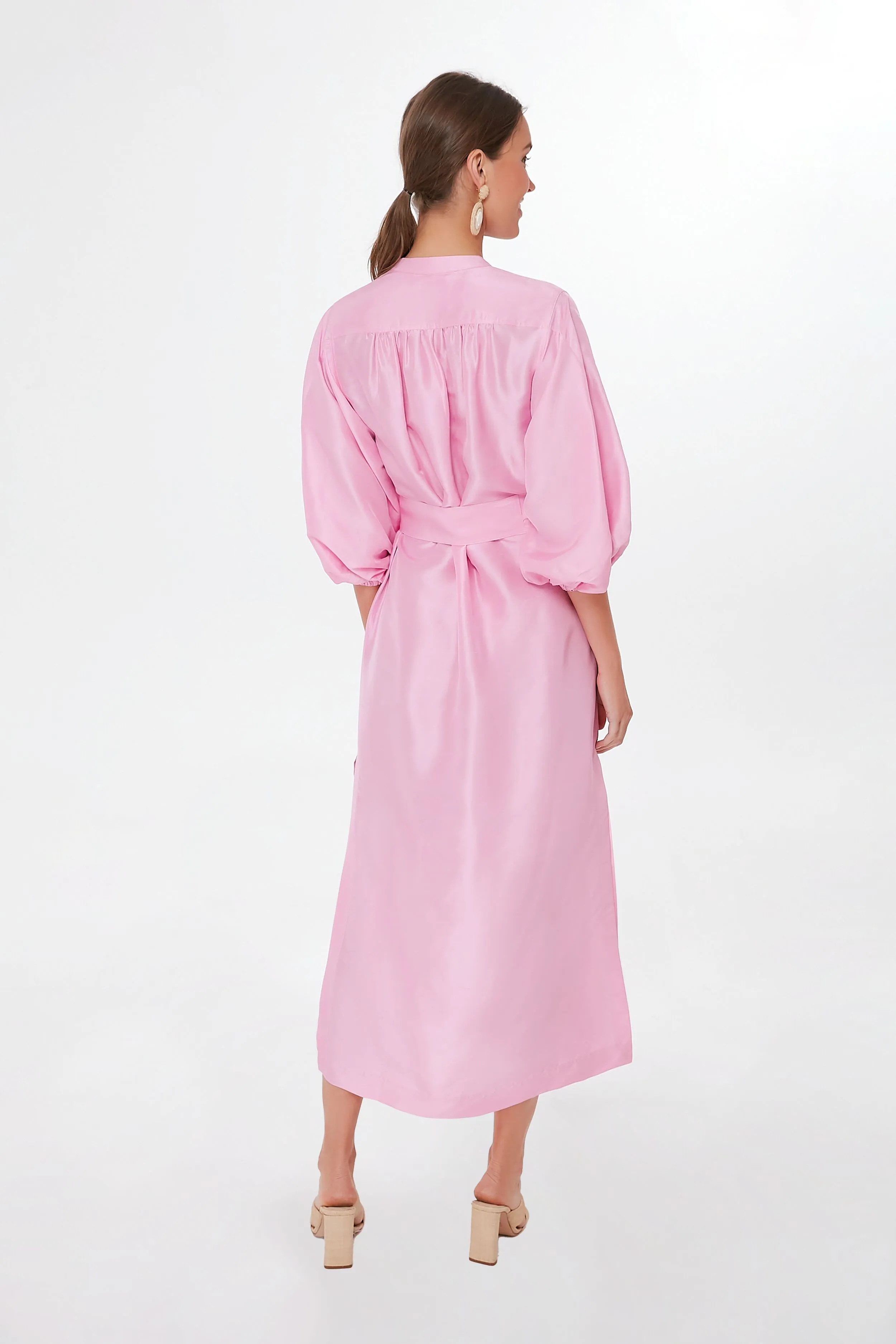 Bright Foxglove Column Shirt Dress