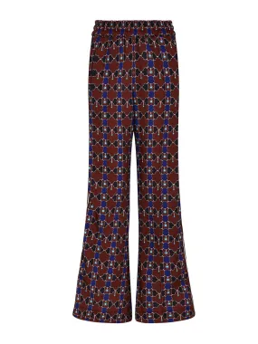 Burgundy lock Aubrielle stretch trousers