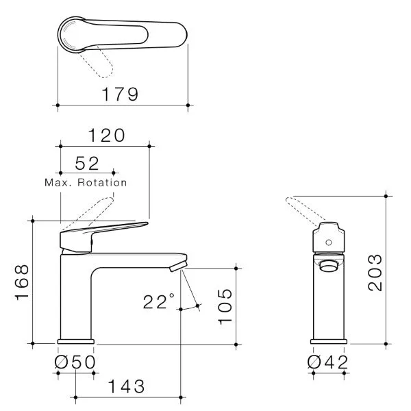 Caroma Opal Lead Free Basin Mixer H/C - Brushed Nickel