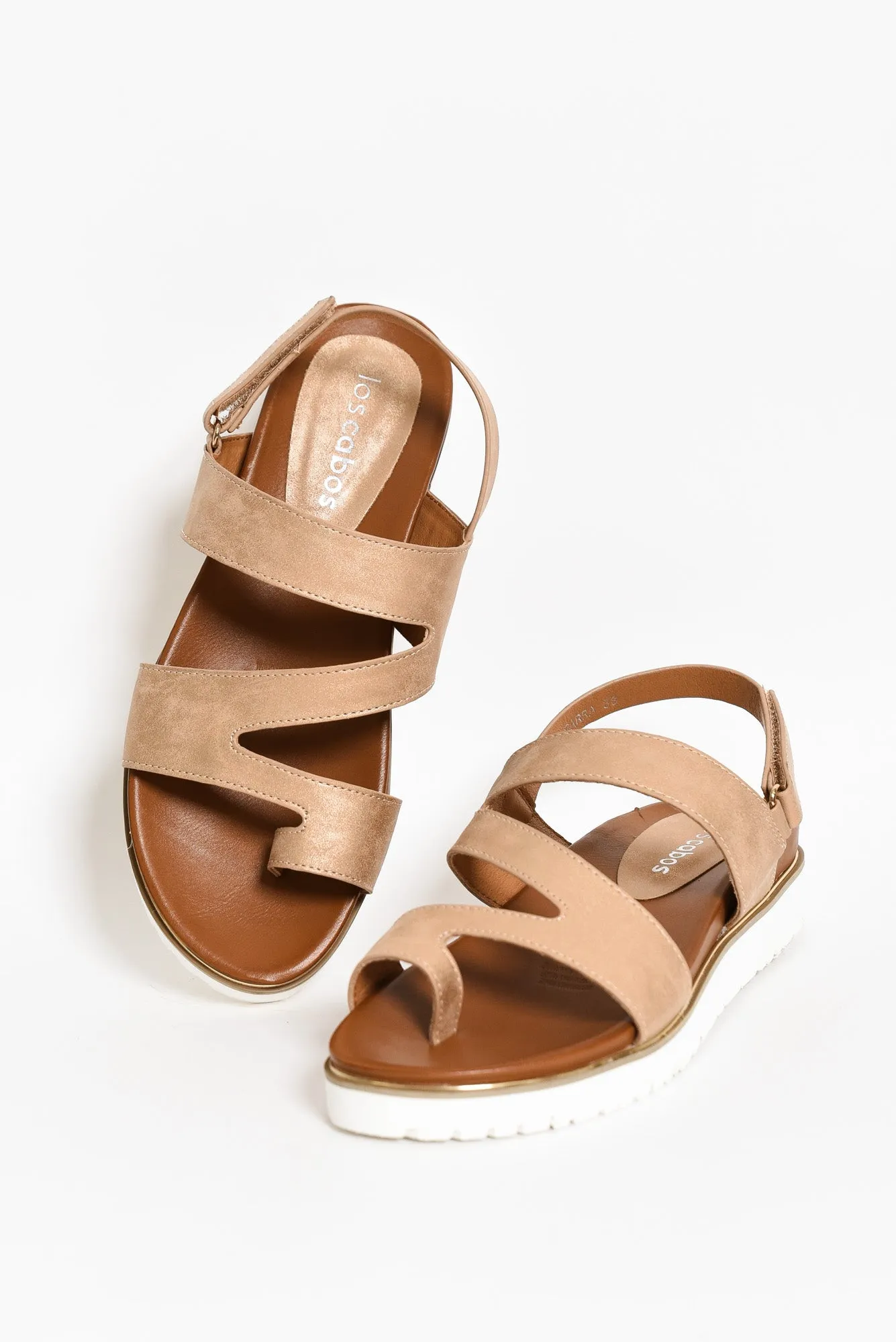 Carra Rose Gold Crossover Sandal