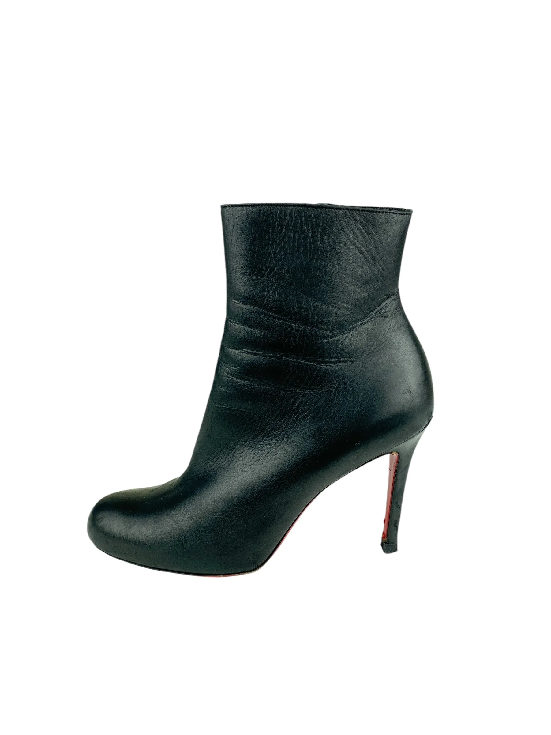 Christian Louboutin Women's Leather Ankle Boots Black Size 37.5 (IT) 7.5 (US)