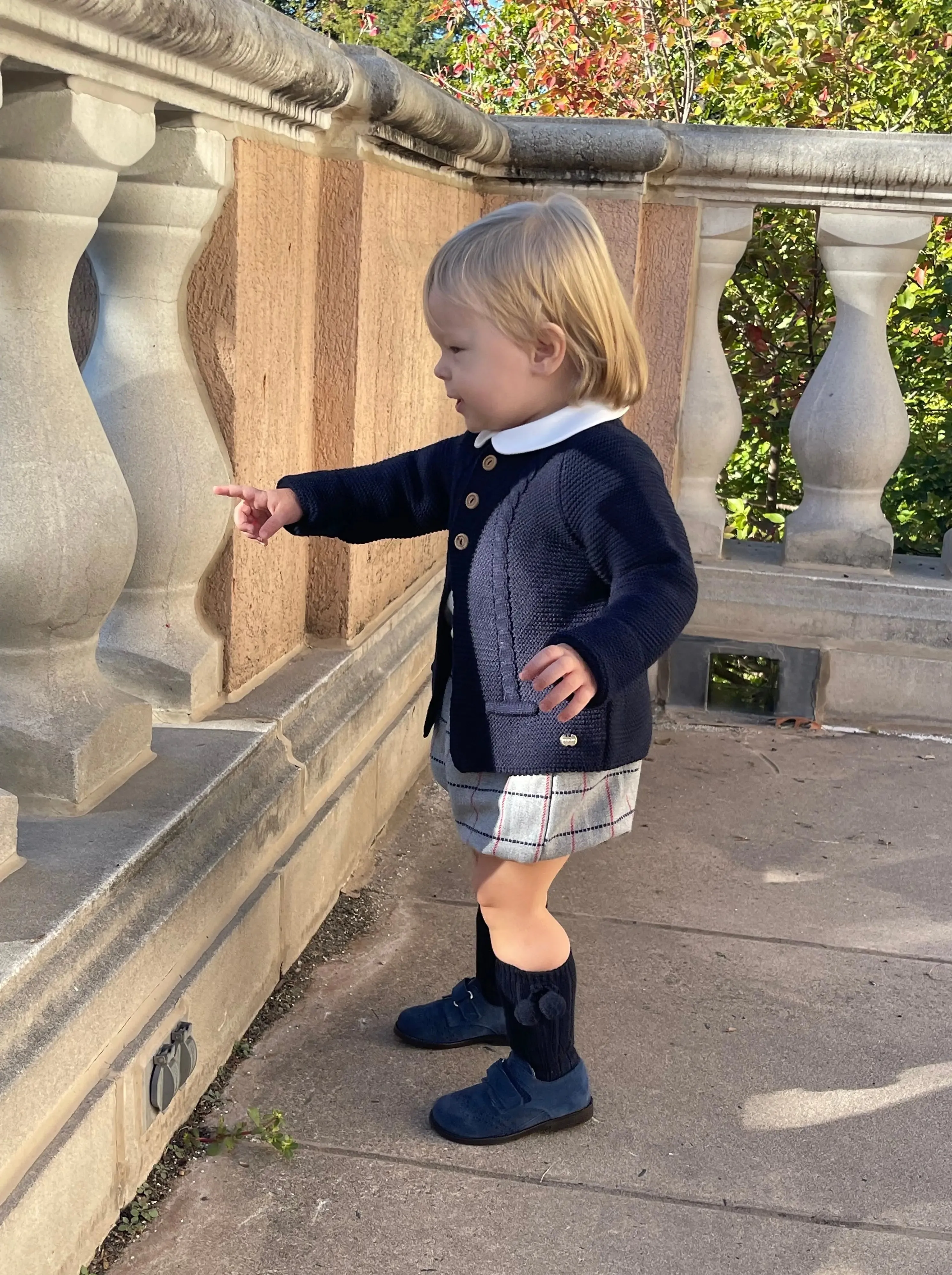 Christian- Navy Suede Boy Dress Shoes