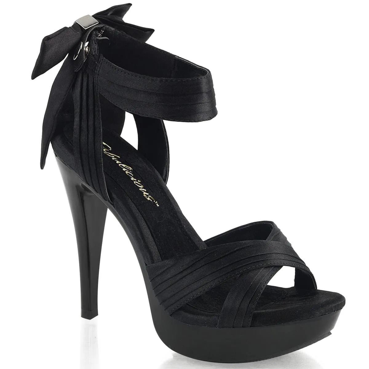 COCKTAIL-568 Black Satin/Black