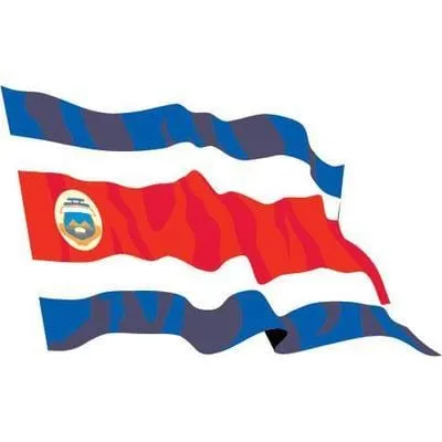 Costa Rica 1.52m x 0.91m (5ftx 3ft) Budget Display Flag