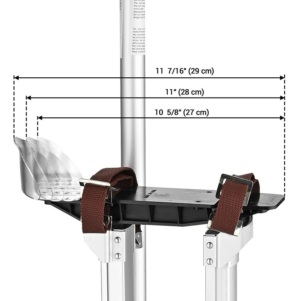 DIY 50"-64" Aluminum Drywall Stilts Blue Silver Options