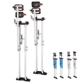 DIY 50"-64" Aluminum Drywall Stilts Blue Silver Options