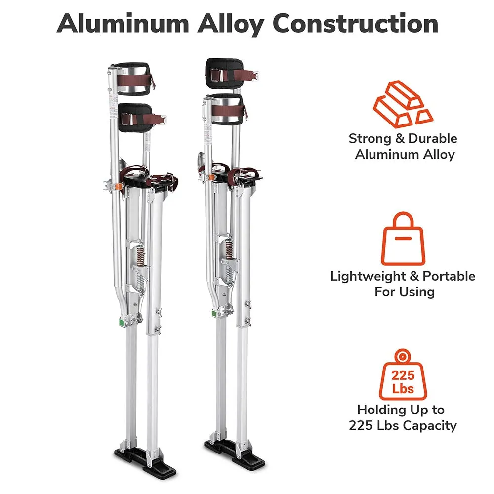 DIY 50"-64" Aluminum Drywall Stilts Blue Silver Options