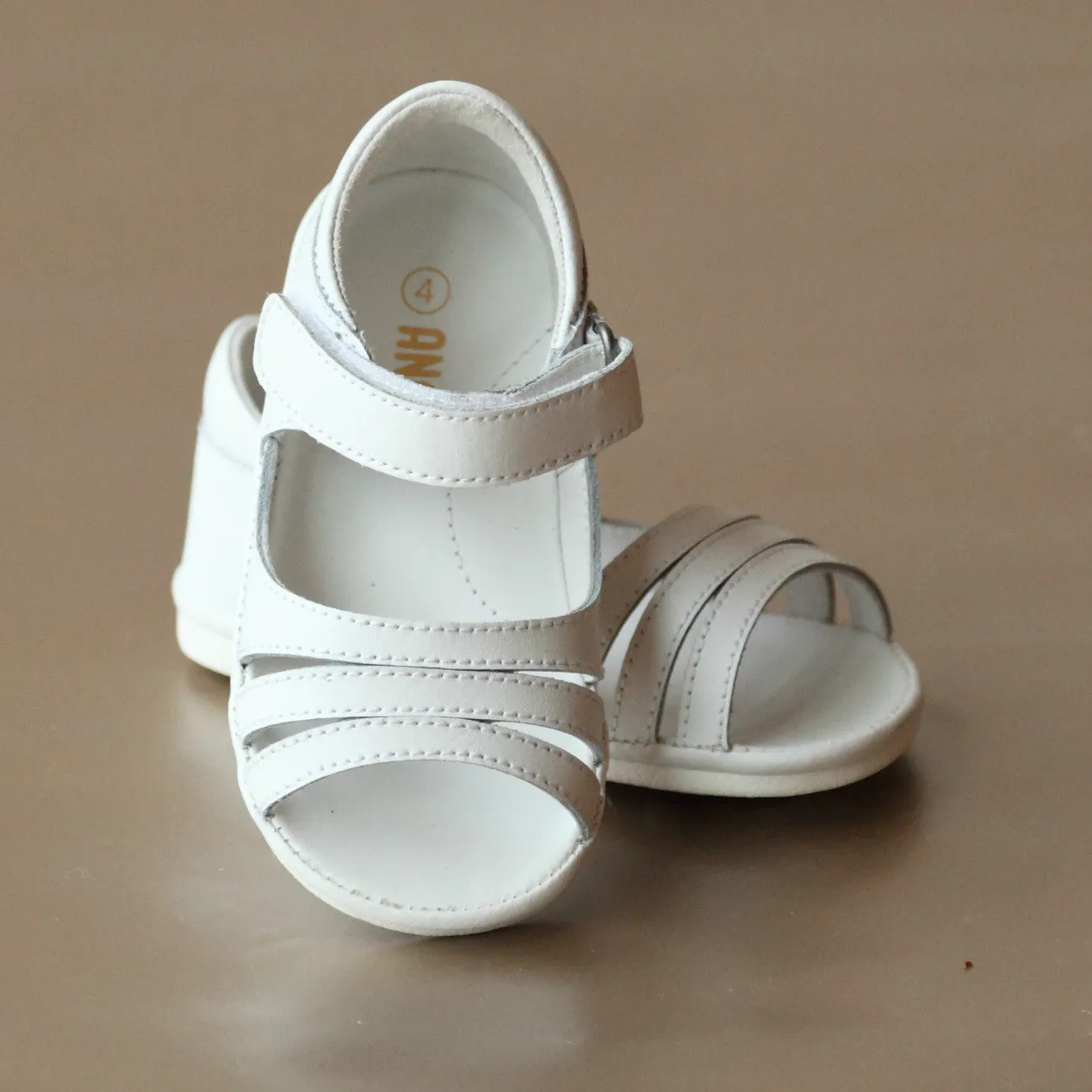 FINAL SALE - Angel Baby Girls Triple Strap Open Toe Sandal