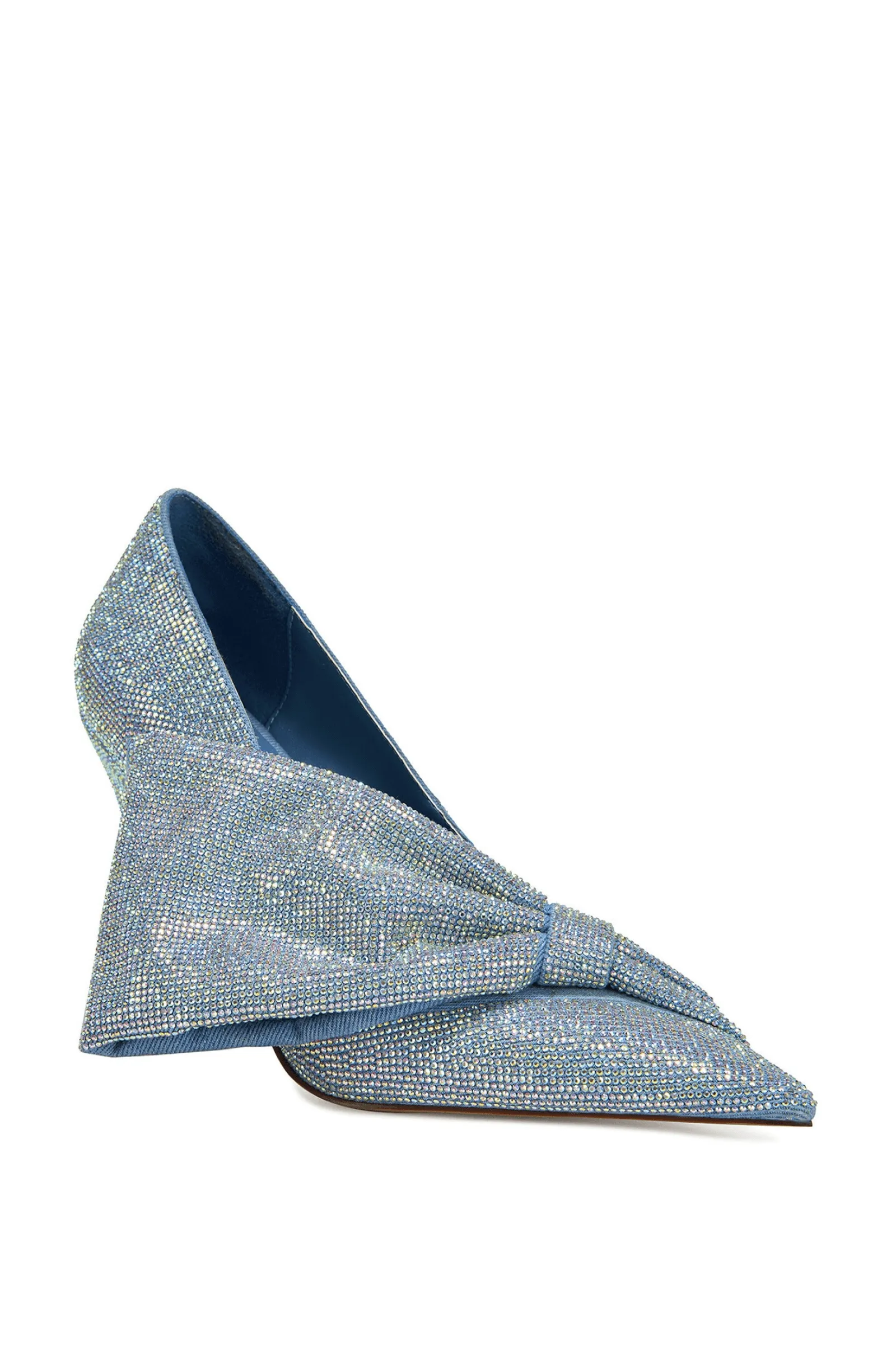 GEOVANNI-DENIM OVERSIZED BOW STILETTO PUMP