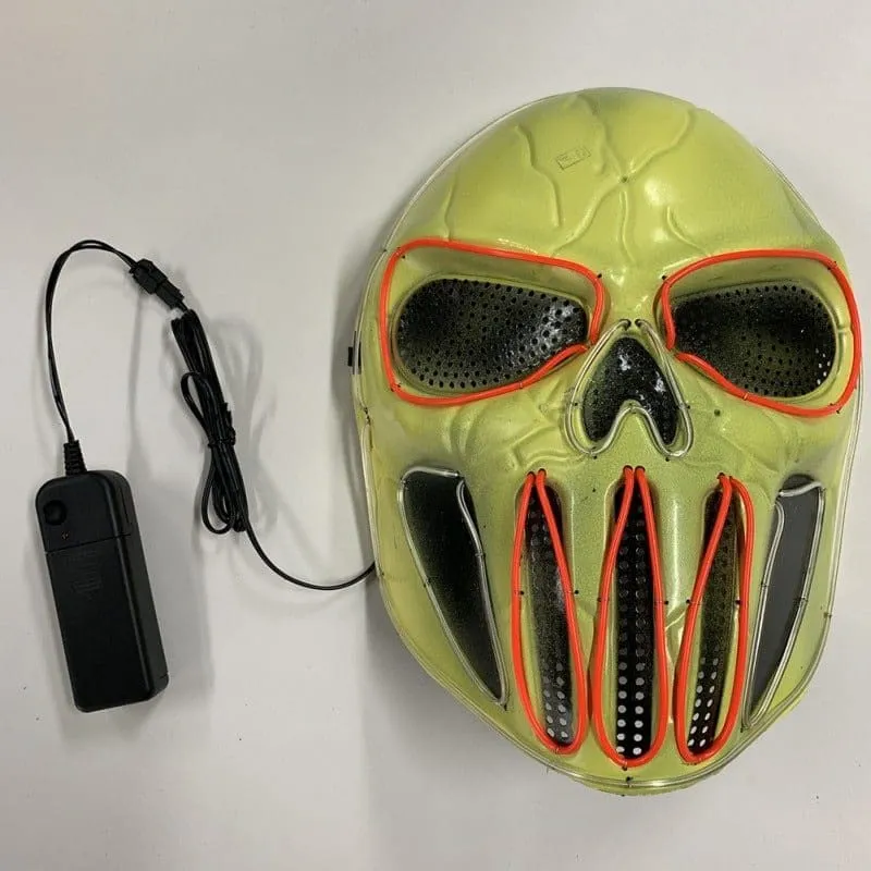 Halloween Light Up Uv Mask for Spooky Costumes