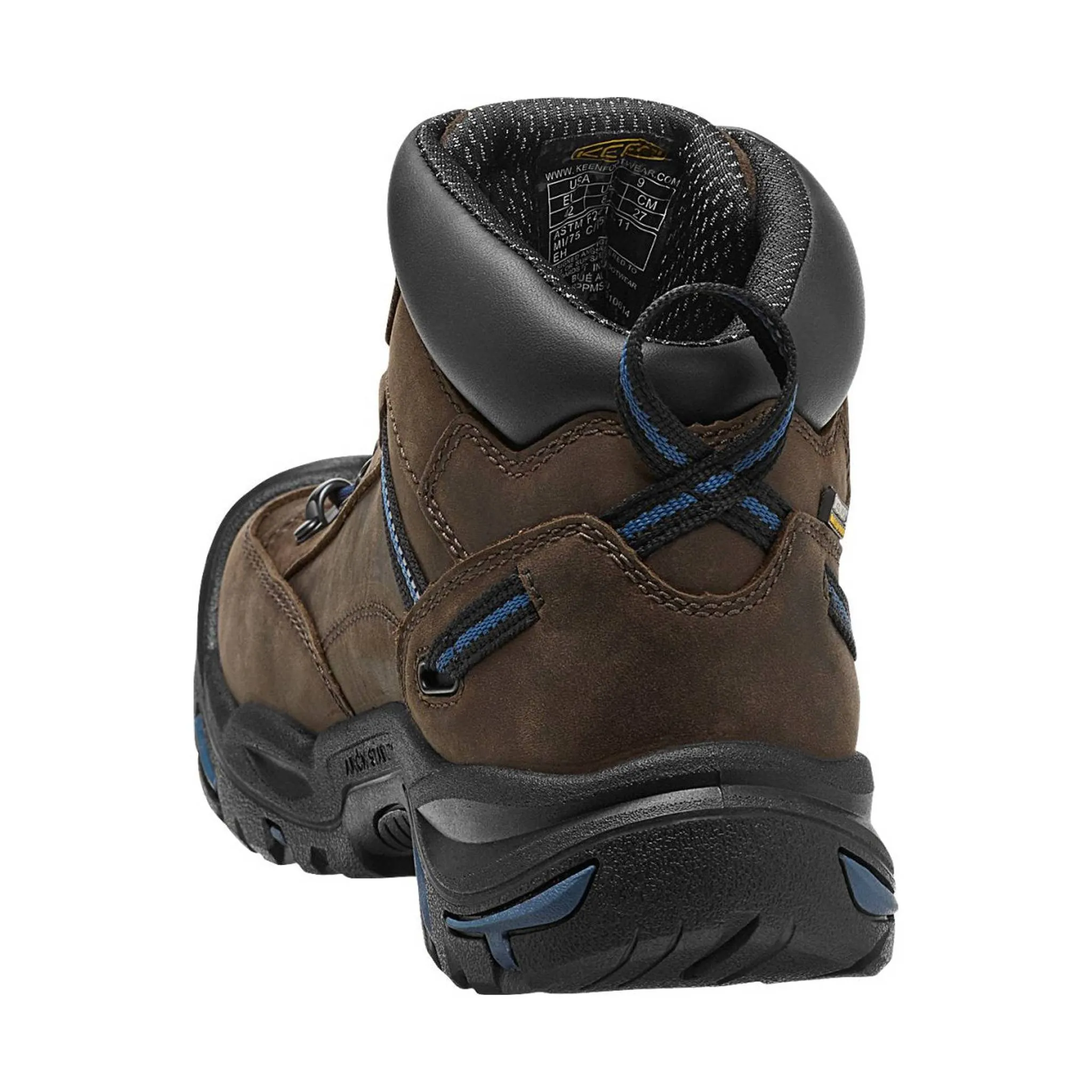 KEEN Utility Men's Braddock Mid AL Waterproof Steel Toe Work Boot - Bison/Ensign Blue