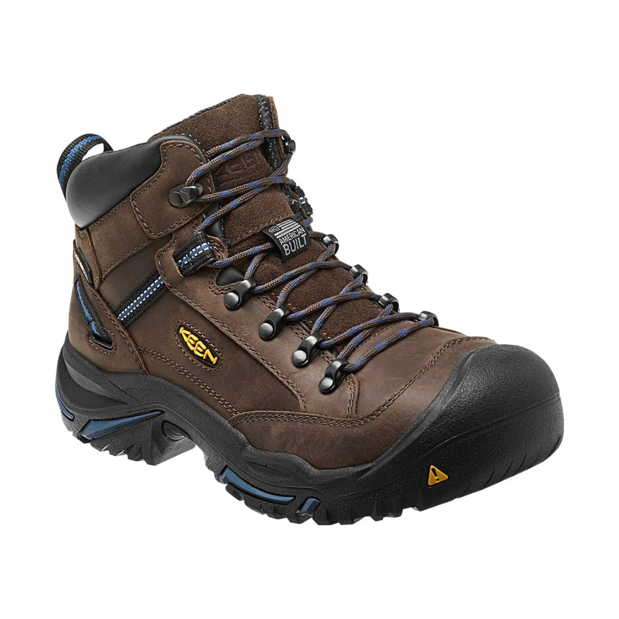 KEEN Utility Men's Braddock Mid AL Waterproof Steel Toe Work Boot - Bison/Ensign Blue