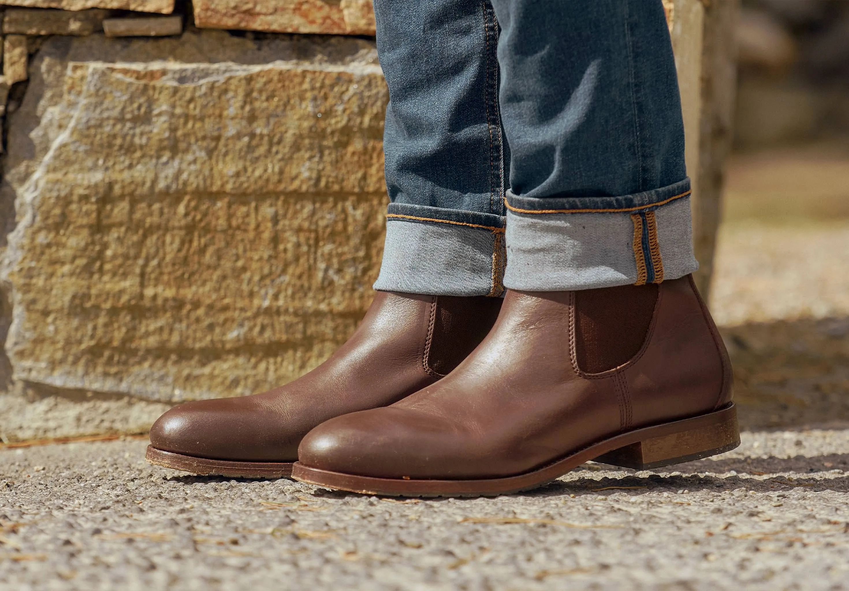 Kerry Leather Soled Chelsea Boot - Mahogany