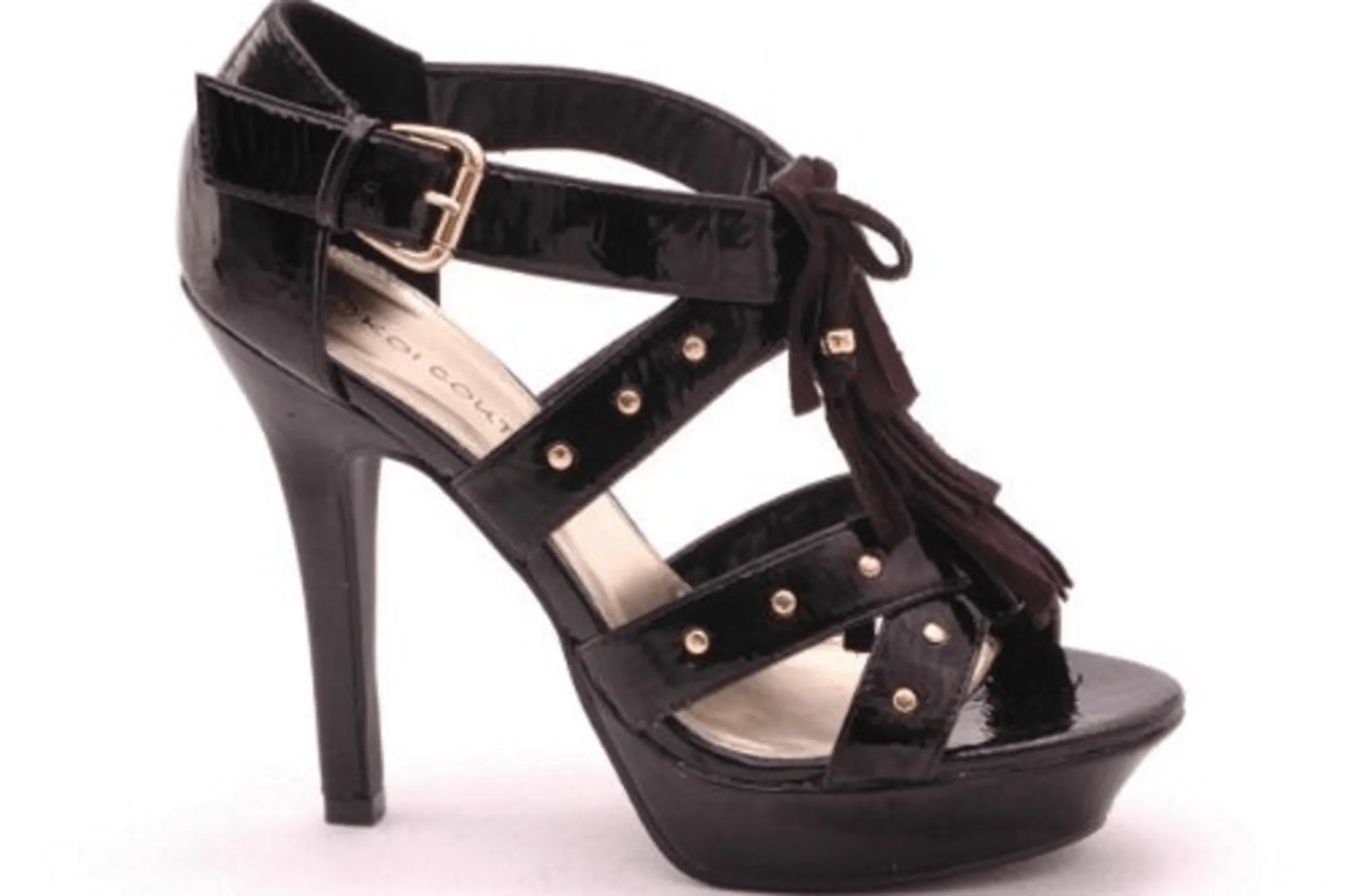 Ladies High Heel Platform Bridal Black Shoes