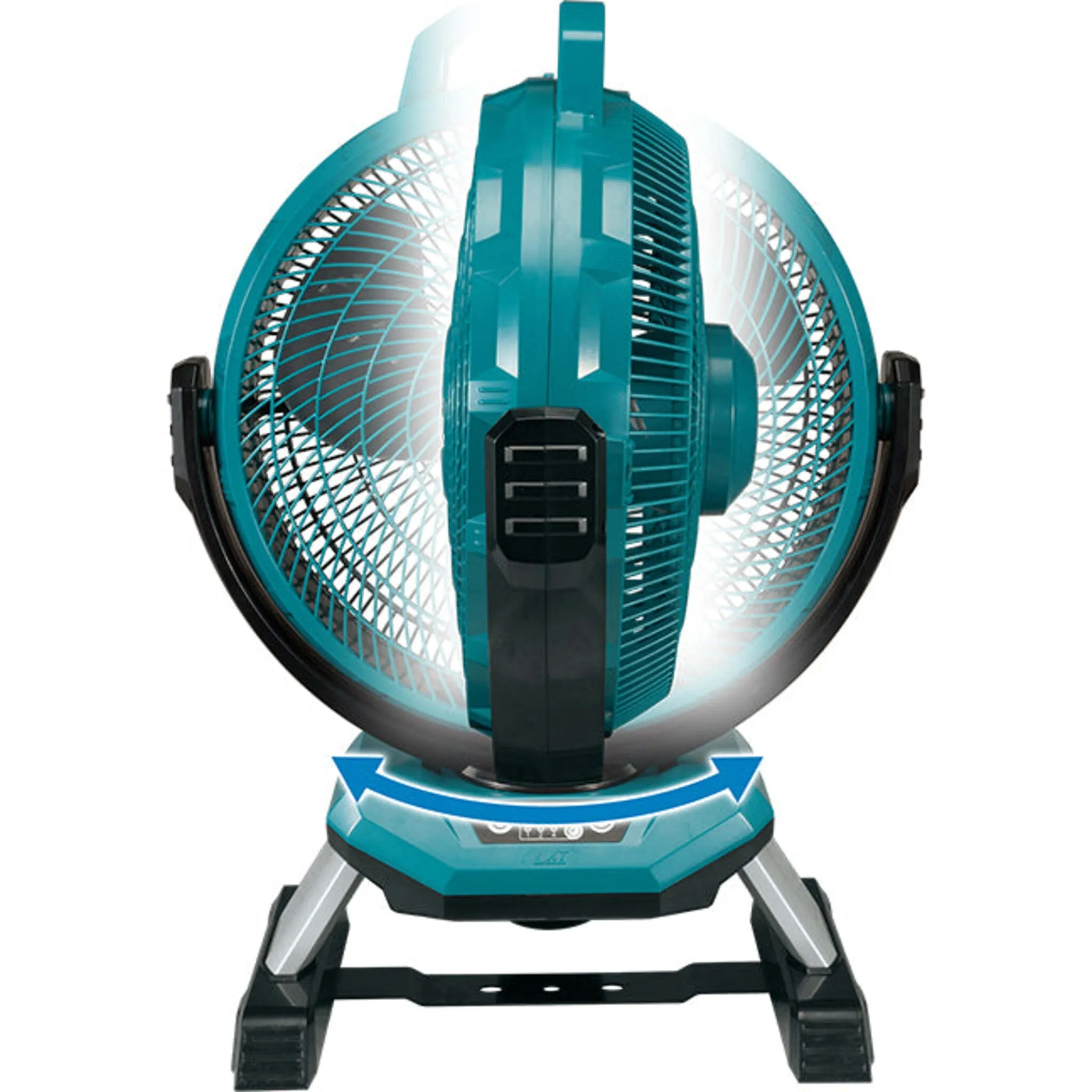 Makita 18V LXT 13" Fan - High-Performance Jobsite Cooling, 3 Speed Settings, Automatic Swing, Quiet Operation, Durable, Portable, AC Adapter Included