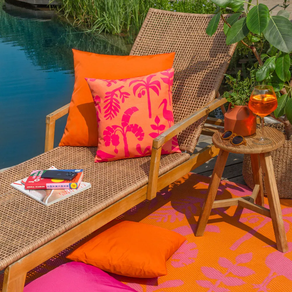 Marula Outdoor 100% Recycled Rug Orange/Pink