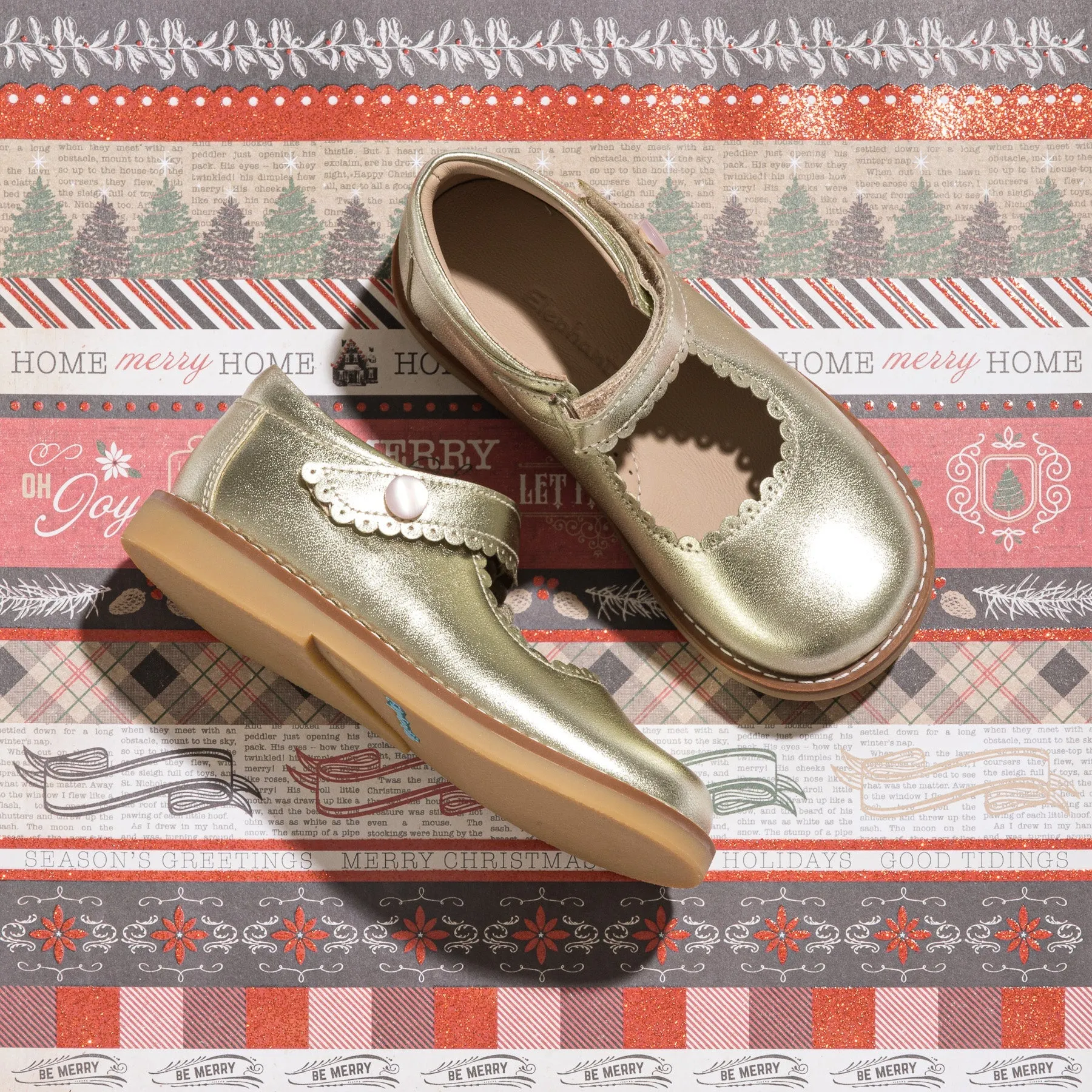 Mary Jane Toddler Metallic Gold