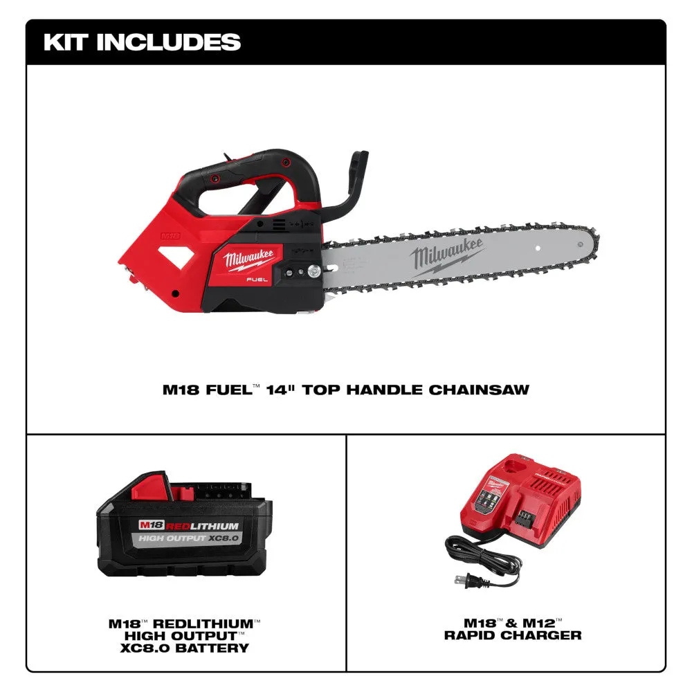 Milwaukee 2826-21T M18 FUEL 18V 14" Cordless Top Handle Chainsaw Kit