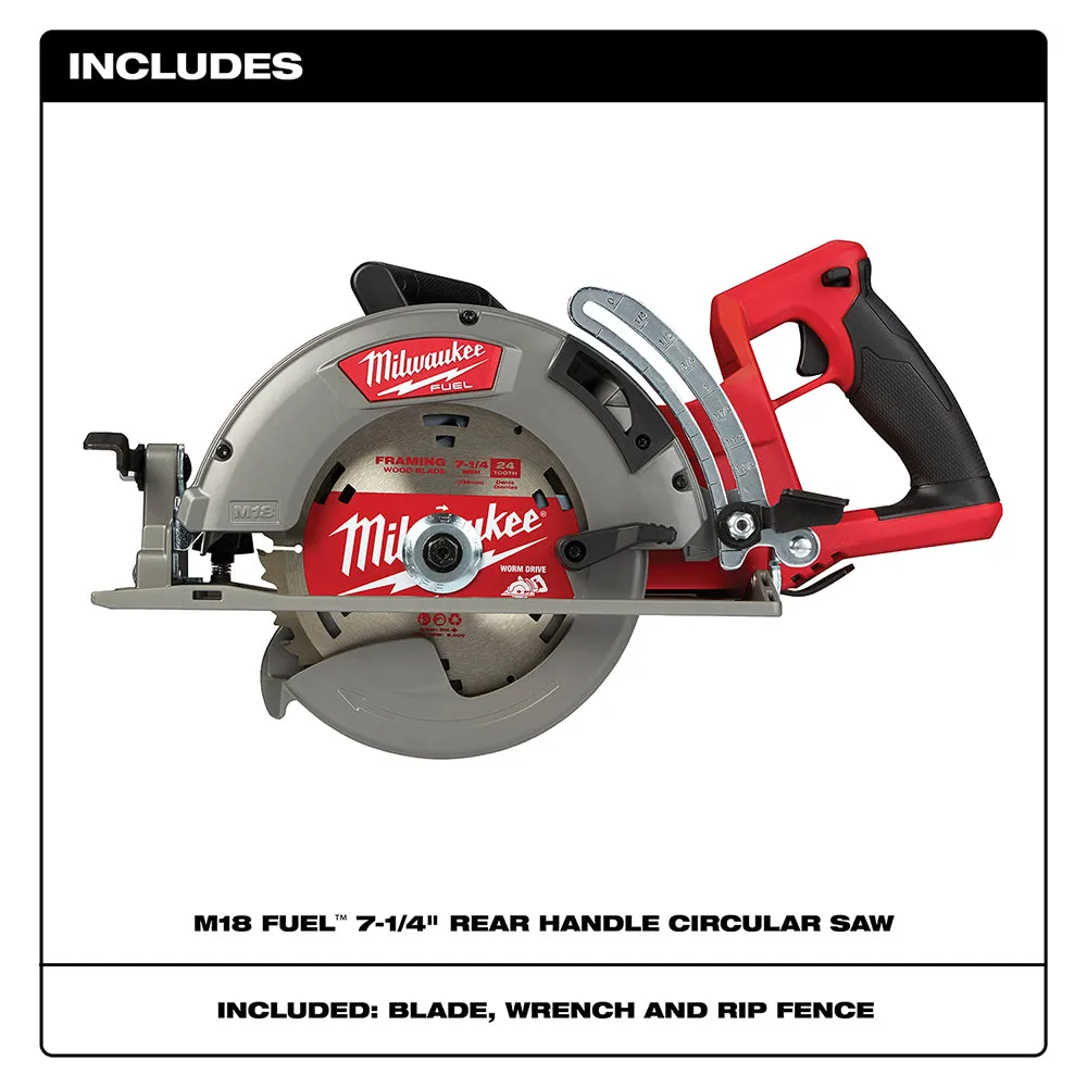 Milwaukee 2830-80 M18 FUEL 7-1/4" Rear Handle Circular Saw - Bare Tool Recon