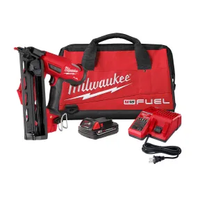 Milwaukee 2841-21CT M18 FUEL 18V 16 Guage Cordless Angled Finish Nailer Kit