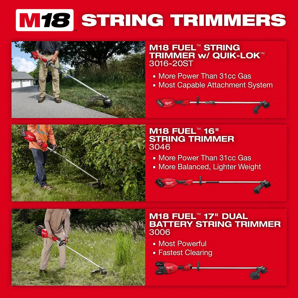 Milwaukee 3046-20 M18 FUEL 18V 16" String Trimmer - Bare Tool